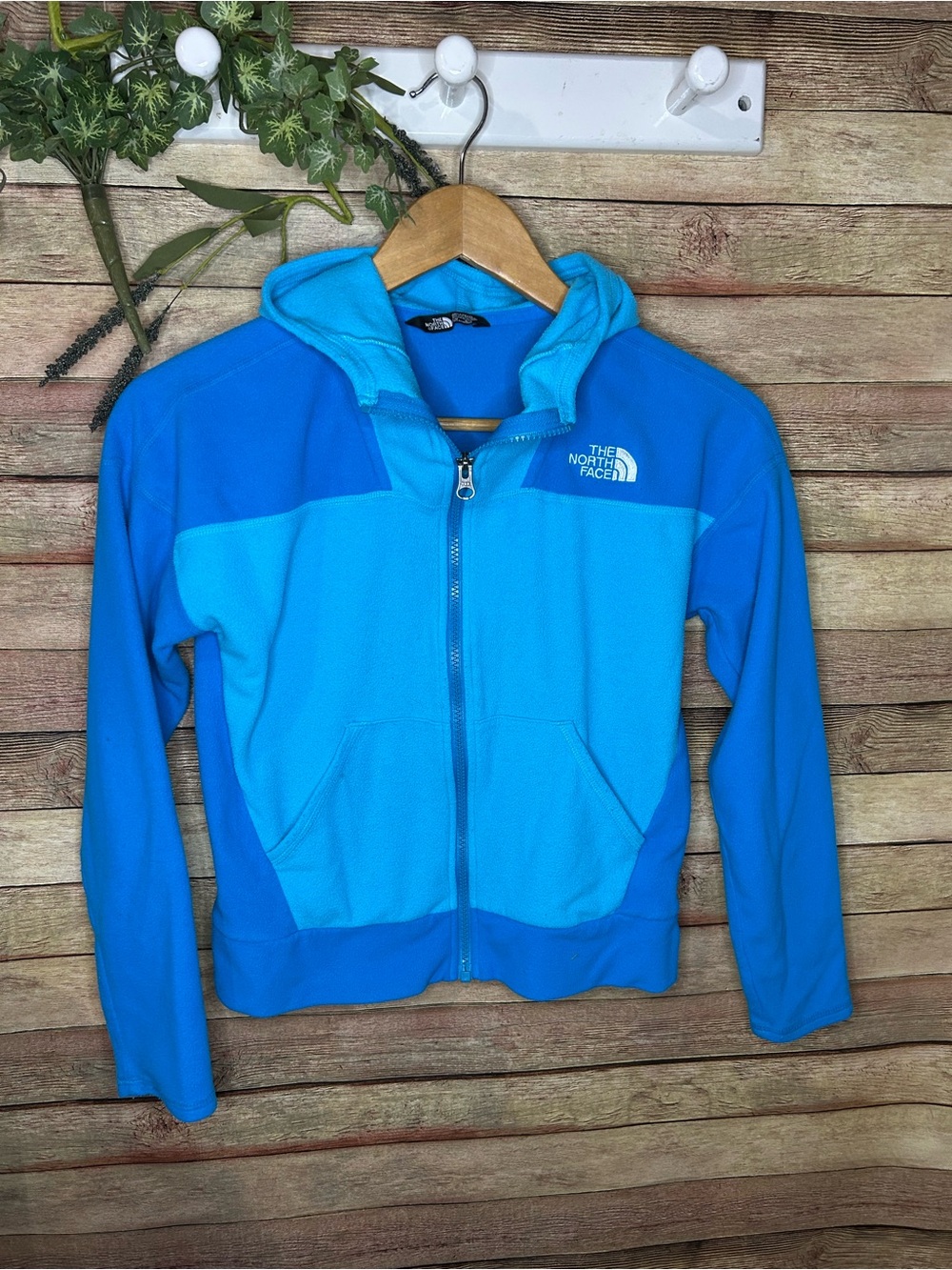 The North Face Blue Fleece Full Zip Sweater Jacket Girls Size 10-12